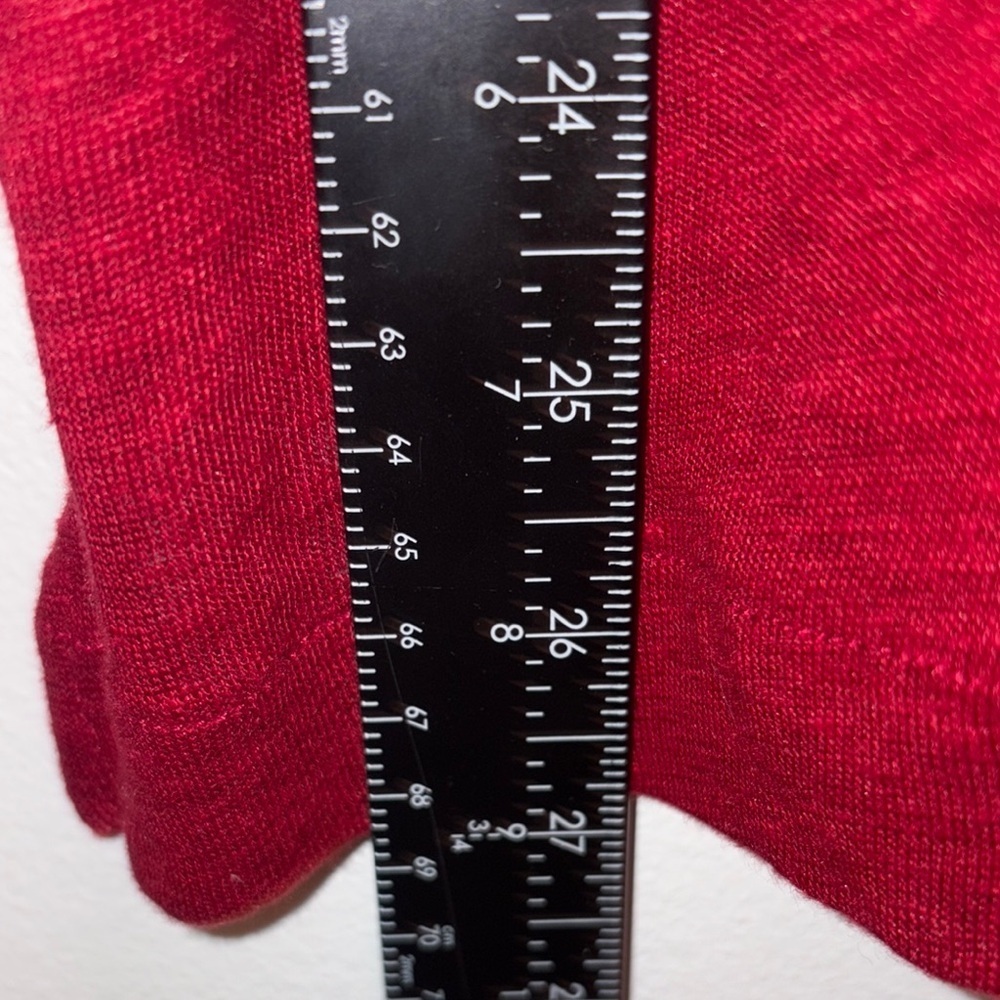 Zara Red Long Sleeve 100% Linen Top Medium - Picture 9 of 11
